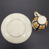 Martin Boyd, Australia - Orange and Black Plaid - Demitasse Duo