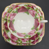 Royal Albert - Old English Rose 4571 - Trio: Avon Cup, Square Side Plate