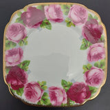 Royal Albert - Old English Rose 4571 - Trio: Avon Cup, Square Side Plate