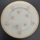 Salisbury - Small Pink Flowers, Gold Filigree Rim - Trio