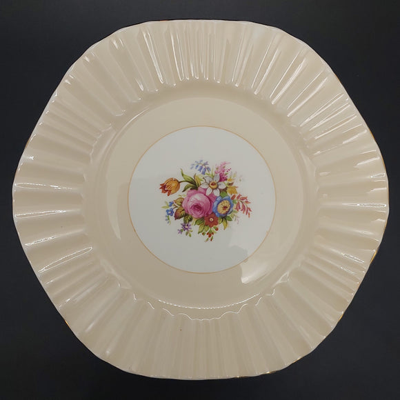 Foley - Floral Spray, Peach Rim - Luncheon Plate