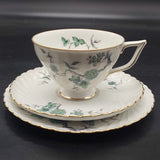 Royal Bayreuth - Branch with Teal Flowers and Leaves - Trio