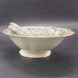 Empire - Trellis Rose - Oval Footed Serving Bowl and Servers