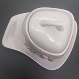 Carlton Ware - Convolvulus, Purple - Lidded Preserve Pot on Tray