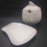 Carlton Ware - Convolvulus, Purple - Lidded Preserve Pot on Tray