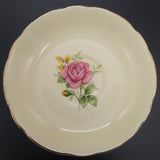 Harrowby - Pink and Yellow Roses on Yellow - Saucer