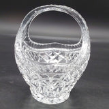 Vintage Cut Crystal - Crosses - Basket Vase, 15 cm long