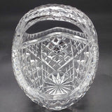 Vintage Cut Crystal - Crosses - Basket Vase, 15 cm long