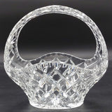 Vintage Cut Crystal - Crosses - Basket Vase, 21 cm long