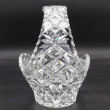 Vintage Cut Crystal - Crosses - Basket Vase, 21 cm long