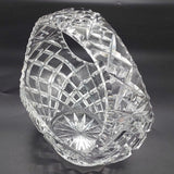 Vintage Cut Crystal - Crosses - Basket Vase, 21 cm long