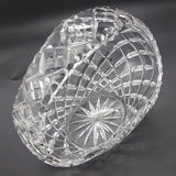 Vintage Cut Crystal - Crosses - Basket Vase, 21 cm long