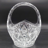 Vintage Cut Crystal - Daisy and Crosses - Basket Vase, 26 cm long