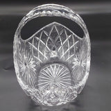 Vintage Cut Crystal - Daisy and Crosses - Basket Vase, 26 cm long
