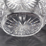 Vintage Cut Crystal - Daisy and Crosses - Basket Vase, 26 cm long