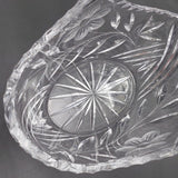 Vintage Cut Crystal - Flowers and Leaves - Basket Vase, 22 cm long