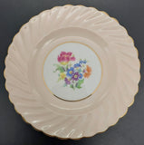 Aynsley - Pink Swirl with Floral Spray, 6545 - Trio