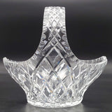 Vintage Cut Crystal - Crosses - Basket Vase, 25 cm long