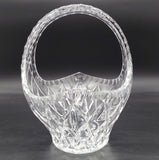 Vintage Cut Crystal - Crosses - Basket Vase, 25 cm long