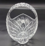 Vintage Cut Crystal - Crosses - Basket Vase, 25 cm long