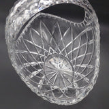 Vintage Cut Crystal - Crosses - Basket Vase, 25 cm long