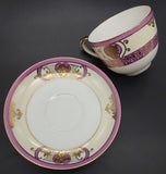 Noritake - Pink Bands with Gold Filigree - Trio