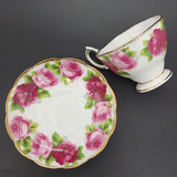 Royal Albert - Old English Rose 4571 - Trio: Malvern Cup, Round Side Plate