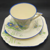 Thomas Forester & Sons - Hand-painted Blue Flowers - Trio