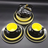 Villeroy & Boch - Biarritz, Yellow and Black - Tea Set with Teapot
