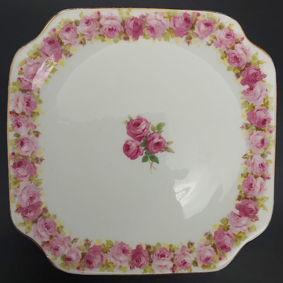 Royal Doulton - Raby Rose - Cake Plate, Square