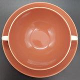 Poole - C95 Red Indian and Magnolia - Soup Bowl and Saucer