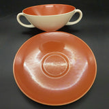 Poole - C95 Red Indian and Magnolia - Soup Bowl and Saucer