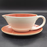 Poole - C95 Red Indian and Magnolia - Gravy Boat and Underplate