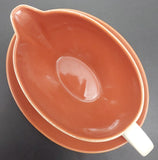 Poole - C95 Red Indian and Magnolia - Gravy Boat and Underplate