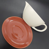 Poole - C95 Red Indian and Magnolia - Gravy Boat and Underplate