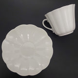 Tuscan - White with Petal-shaped Rim - Trio