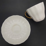 Royal Doulton - White Ribbed - Trio