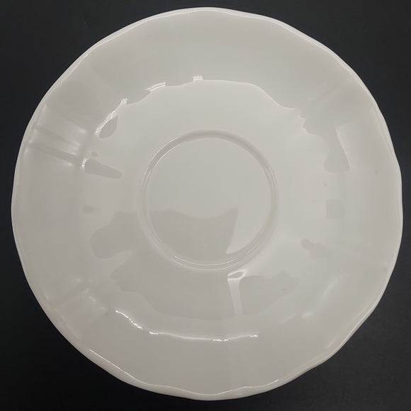Wedgwood - White, Ribbed, Y969 - Saucer