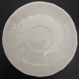Wedgwood - White, Ribbed, Y969 - Saucer