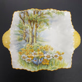 Shelley - Daffodil Time - Tab-handled Square Dish