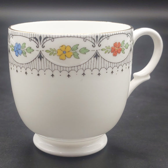 Shelley - Black Lines, Colourful Flowers, 11557 - Cup