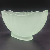 Vintage Glass - Frosted Green - Oval Vase