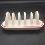 Sadler Kleen Kitchen Ware - Red Rim - 5-slice Toast Rack