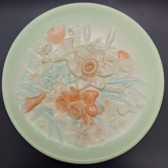 Vintage Chalkware Wall Plaque featuring Daffodils