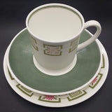 Susie Cooper - Pink Flowers and Green Squares - Trio