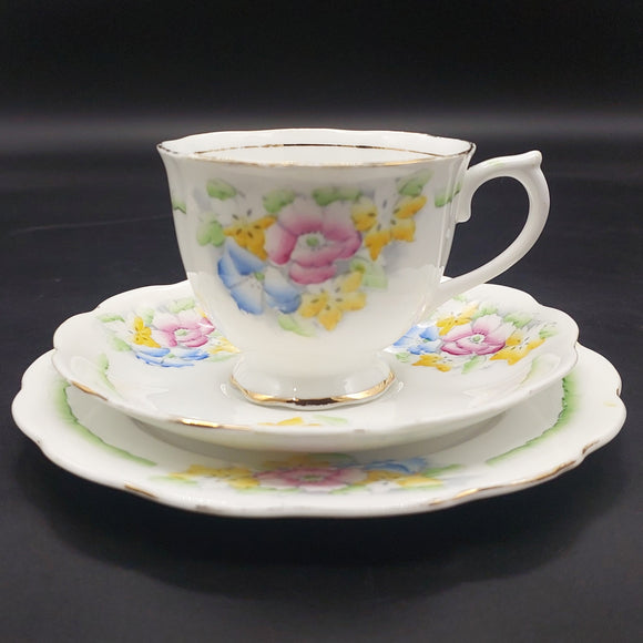 Royal Albert - Blue, Pink and Yellow Flowers - Trio