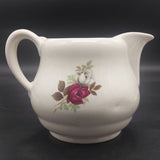 Crown Lynn - Maroon and White Roses - 6028 Large Cambridge Jug