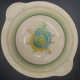 Clarice Cliff - Blue and Yellow Honeydew Flower - Lidded Serving Dish