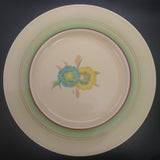 Clarice Cliff - Blue and Yellow Honeydew Flower - Dinner Plate