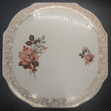 Lord Nelson - Brown and White Roses - Pavlova/Cake Plate and Server